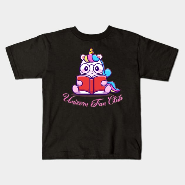 Unicorn Fan Club Kids T-Shirt by capo_tees